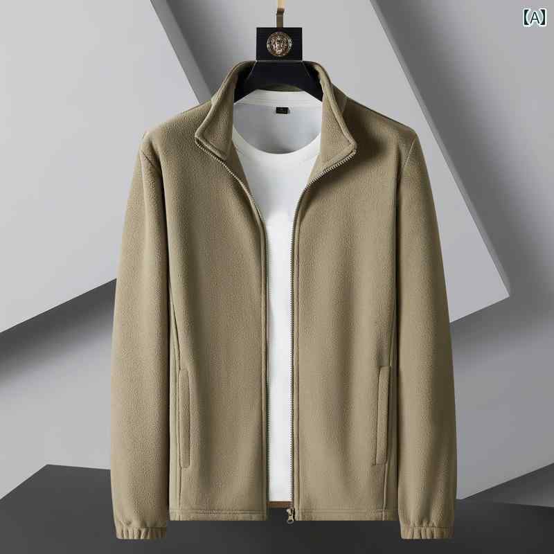 メンズ ファッション ポーラー フリース ジャケット スタンドカラー 特大 フリース ジャケット 秋冬 大きいサイズ カジュアル スポーツウェア 19,618円