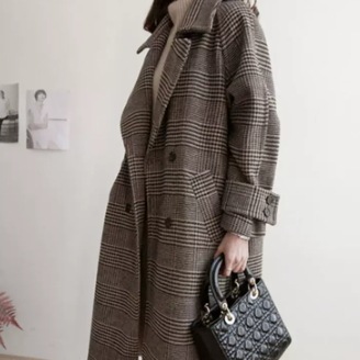 アウター コート ジャケット エレガント ロングコート ストレート ロング 厚手 格子柄 上着 スーツ 袖あり 長袖 襟付き ストレート 前開き かわいい 大人可愛い きれいめ カジュアル 大人 上品 8,396円