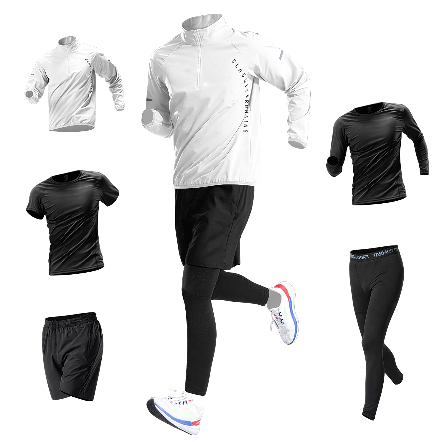 コンプレッションウェア メンズ 長袖 セット スポーツウェア 上下セット トレーニングウェア ウォーキング サイクリング ジム 筋トレ 吸汗速乾 通気 5,099円