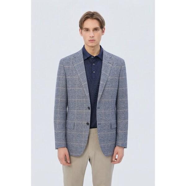 [25SS] [定番商品] ネイビーチェックジャケット WMJA5B053N2