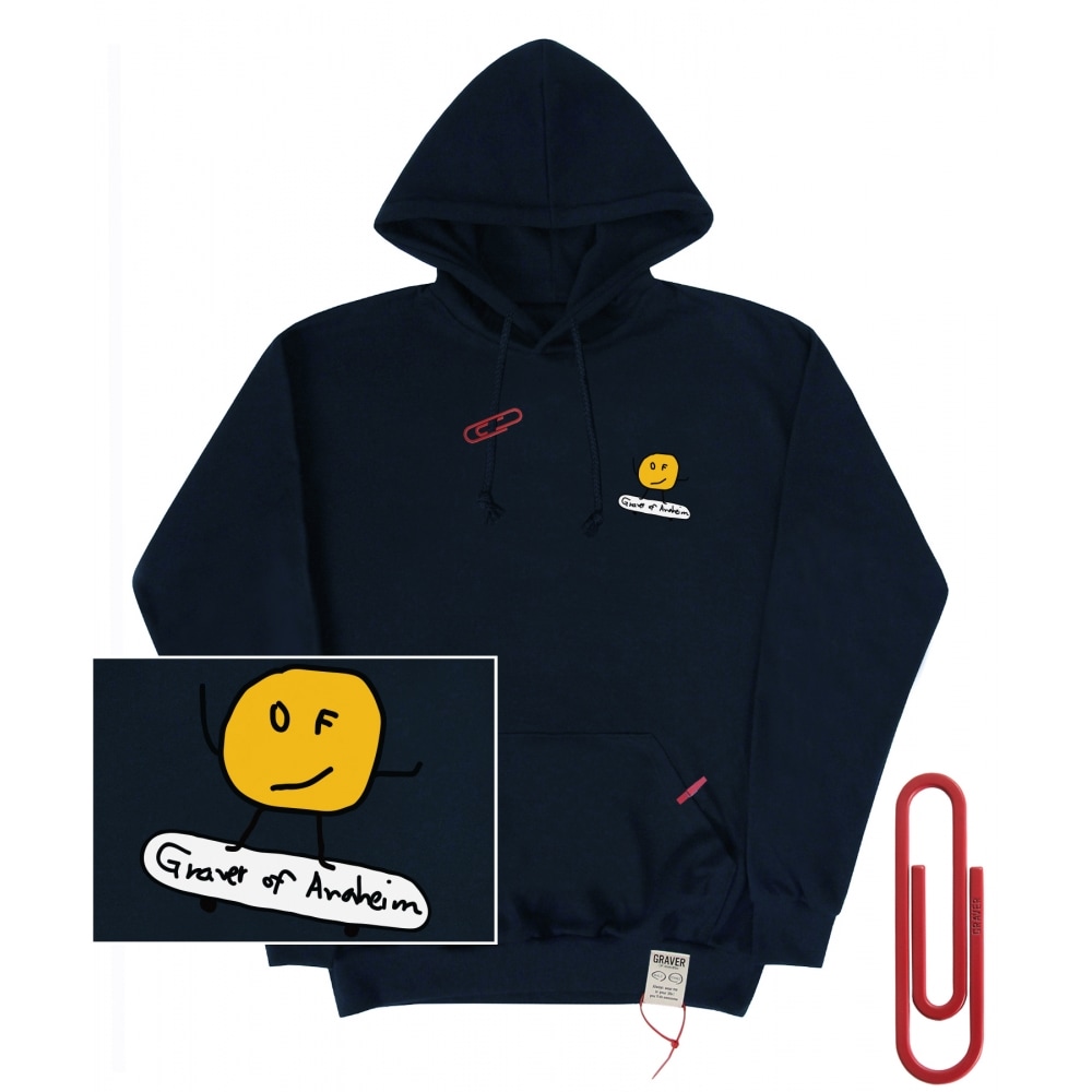 GRAVER [UNISEX]ドットボードフードティー_ネイビー