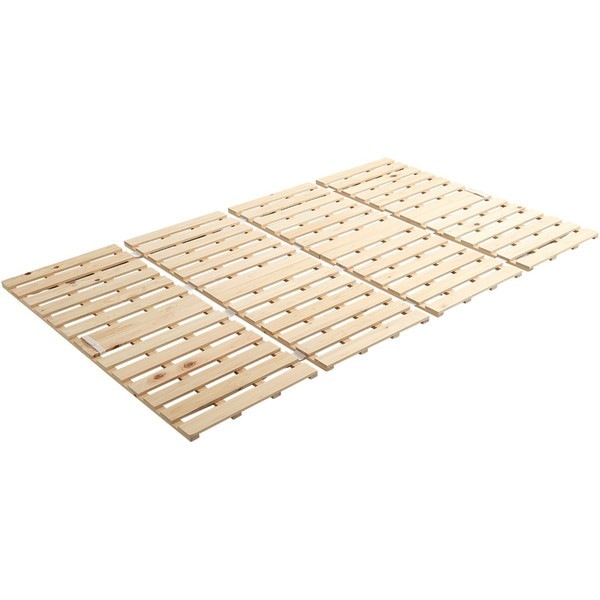 ホームテイスト HNK-4-D すのこベッド四つ折り式 檜仕様(ダブル) 涼風 ナチュラル メーカー直送