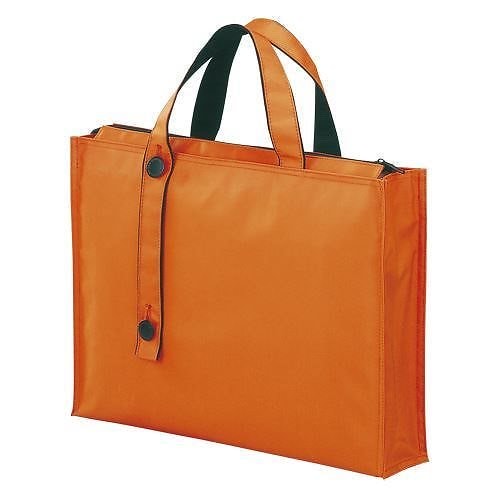 （まとめ買い）キャリングバッグ ワイド 橙 A-7651-4 00010534 [x3]