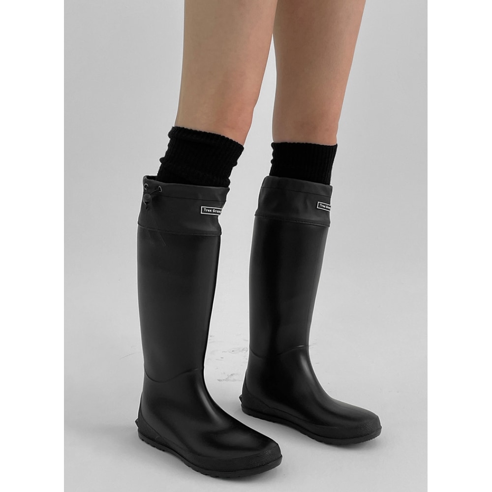 ブラックアップ ワイグ ストラップ ロング レインブーツ