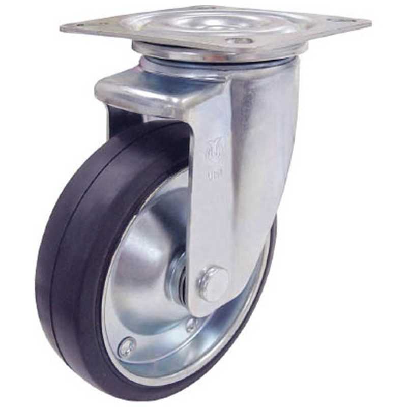 ユーエイキャスター　新型プレスキャスター自在車 200径ゴム車輪　PMS200WB