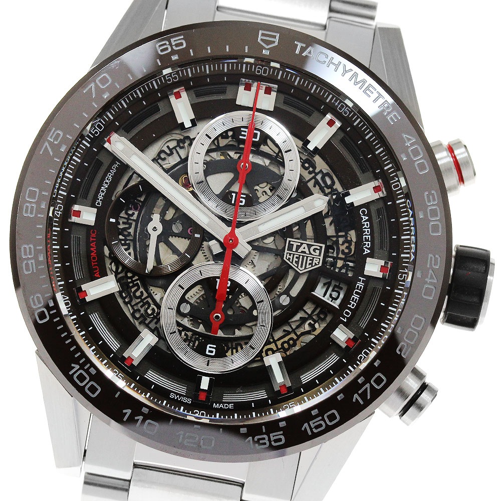 タグホイヤー TAG HEUER CAR201U-0 カレラ Cal.ホイヤー01 クロノグラフ 自動巻き メンズ 極美品 箱付き_849327【中古】