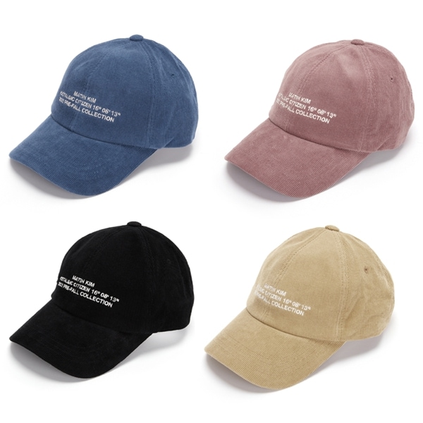 CORDUROY LETTERING BALL CAP