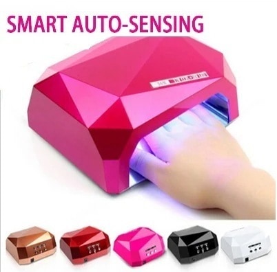 をダイヤモンド形状ネイルドライヤーled ランプ36ワットジェルネイル機ドライマニキュアツール保護ランプで自動センサー