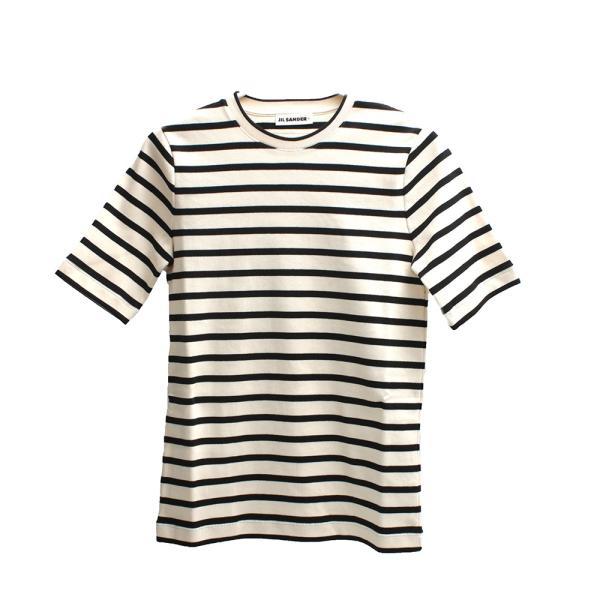 ジルサンダー JIL SANDER Tシャツ J40GC0111-J46497-080-S レディース クリーム ボーダー JILSANDER