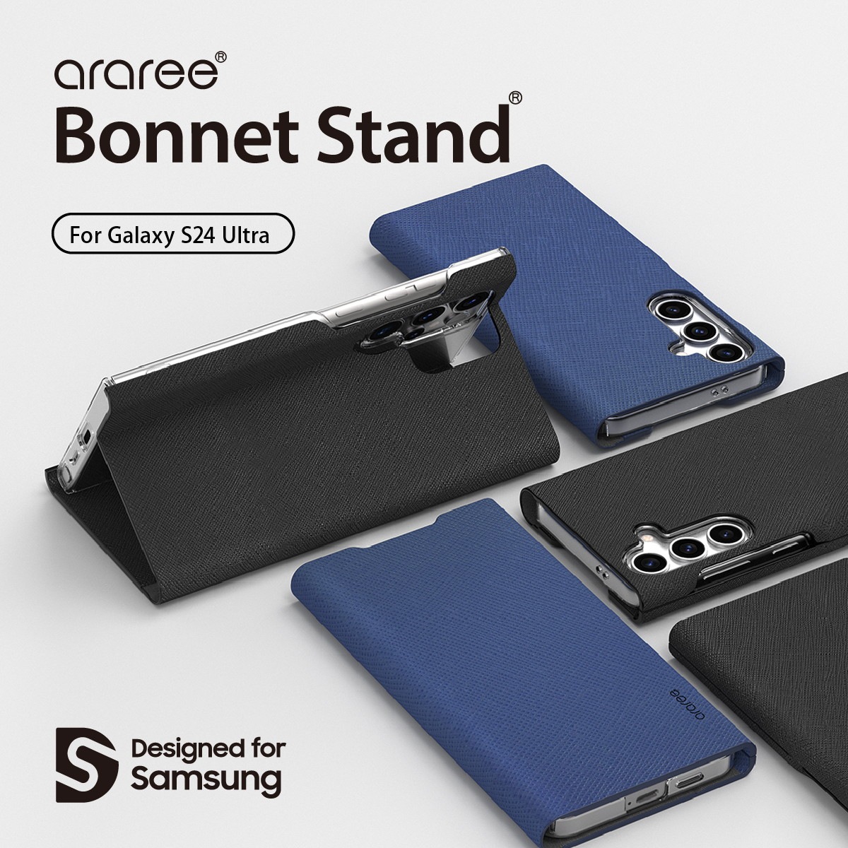 Galaxy S24 Ultra 対応 ケース 手帳型 薄型 軽量 PU レザー スマホケース カード 収納 スタンド 機能 Bonnet Stand