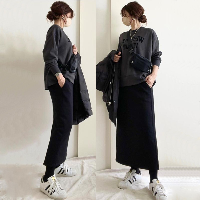 【 今季大注目のアップ】 アルファベットスウェット＋スカートワンピースセット 5,245円