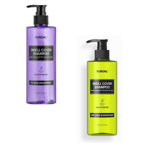 クンダルオールデイスメルカバー青少年シャンプープラムアンドグレープフルート400mlx1個+ライムバジルマンダリン400mlx1個頭頂臭