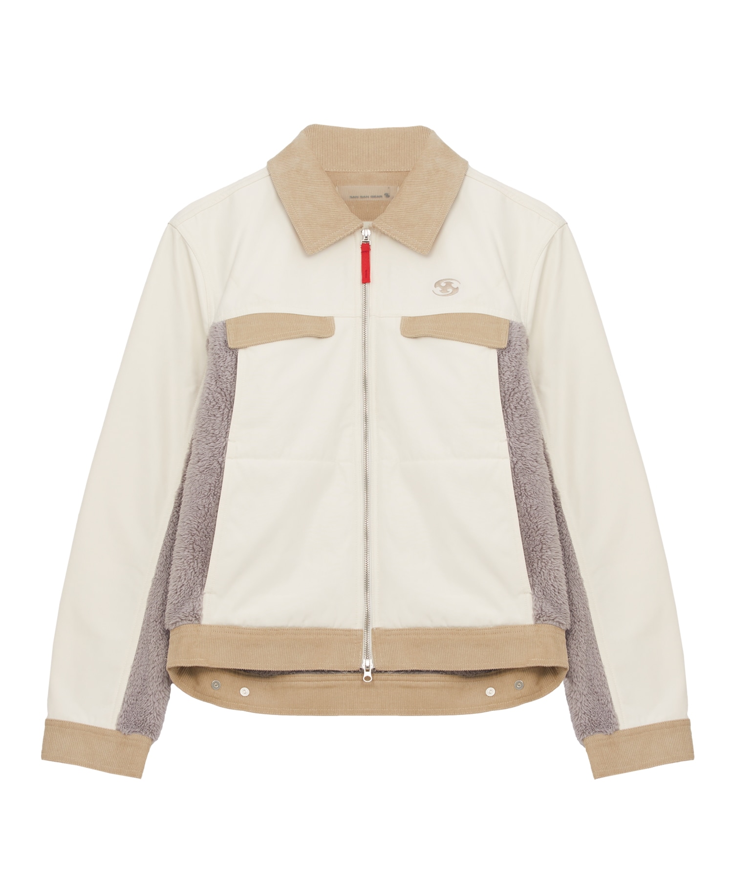 【SANSANGEAR】 MIXED TRUCKER JACKET : IVORY