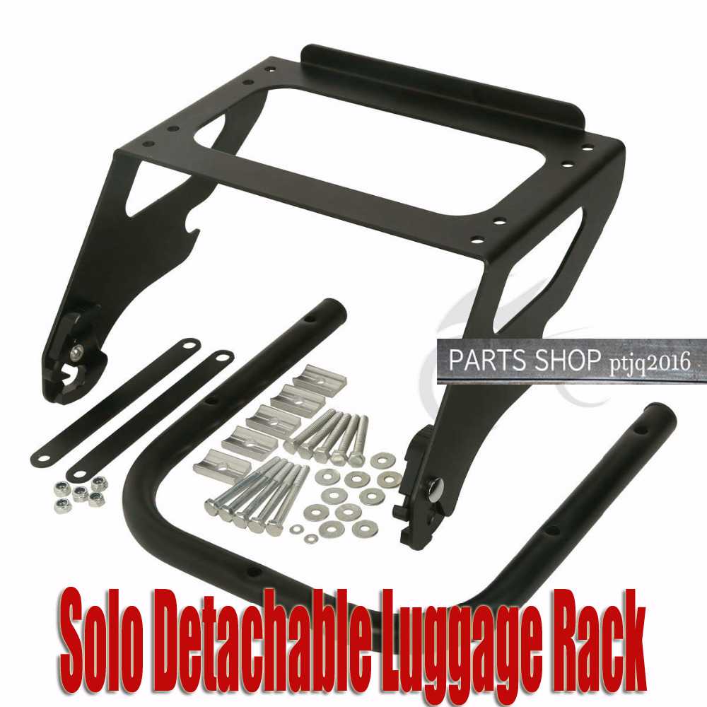 ツーリング ソロ デタッチャブル マウンティング ラゲッジラック 97-08 ハーレー ロードキング