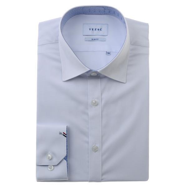 YJFSUS535_刺繍ポイントスパンソリッドスリム長袖