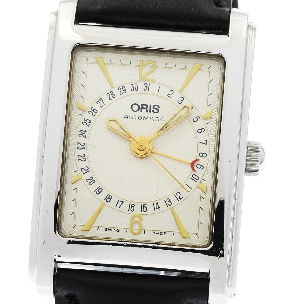 オリス ORIS B7460 レクタンギュラー ポインターデイト 自動巻き メンズ _959636【中古】
