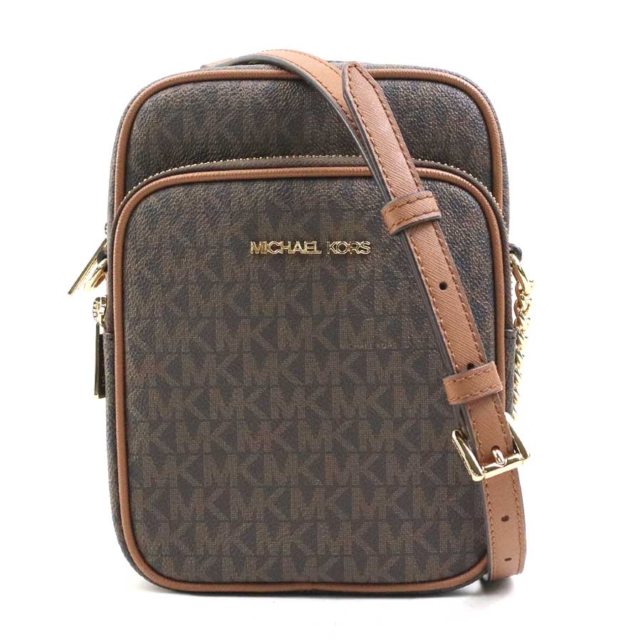 マイケルコース Michael Kors ショルダーバッグ PVCコーティングキャンバス ブラウン レディース r10883n