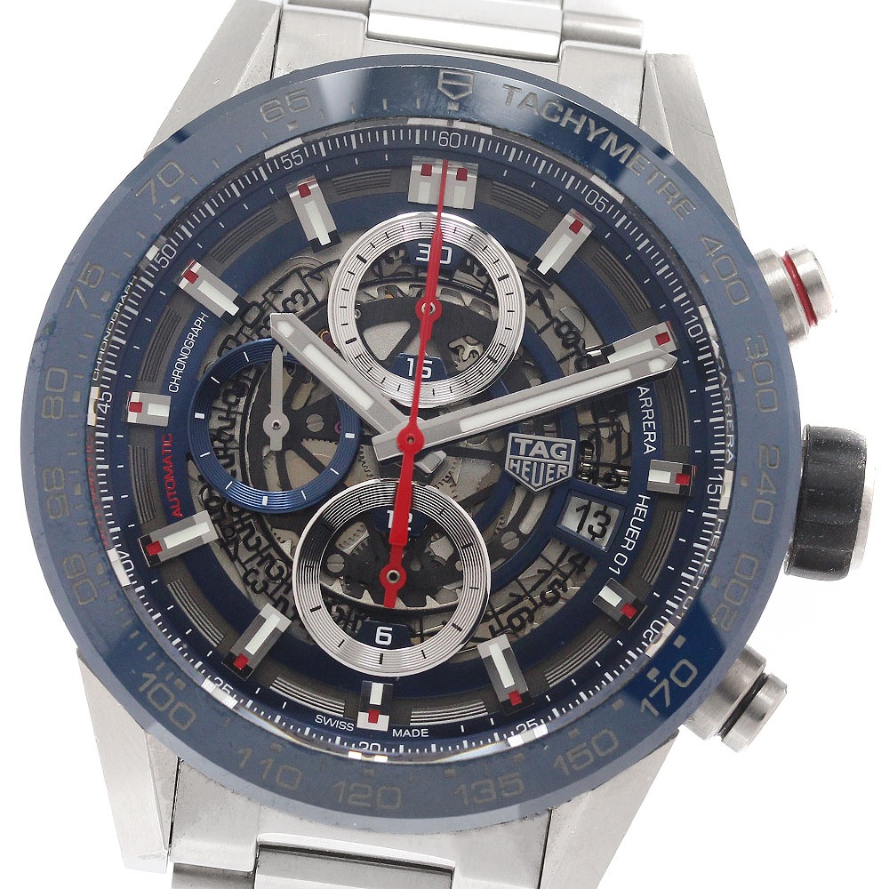 訳あり タグホイヤー TAG HEUER CAR201T.BA0766 カレラ キャリバーホイヤー01 クロノグラフ 自動巻き メンズ 箱・保証書付き_943554【中古】