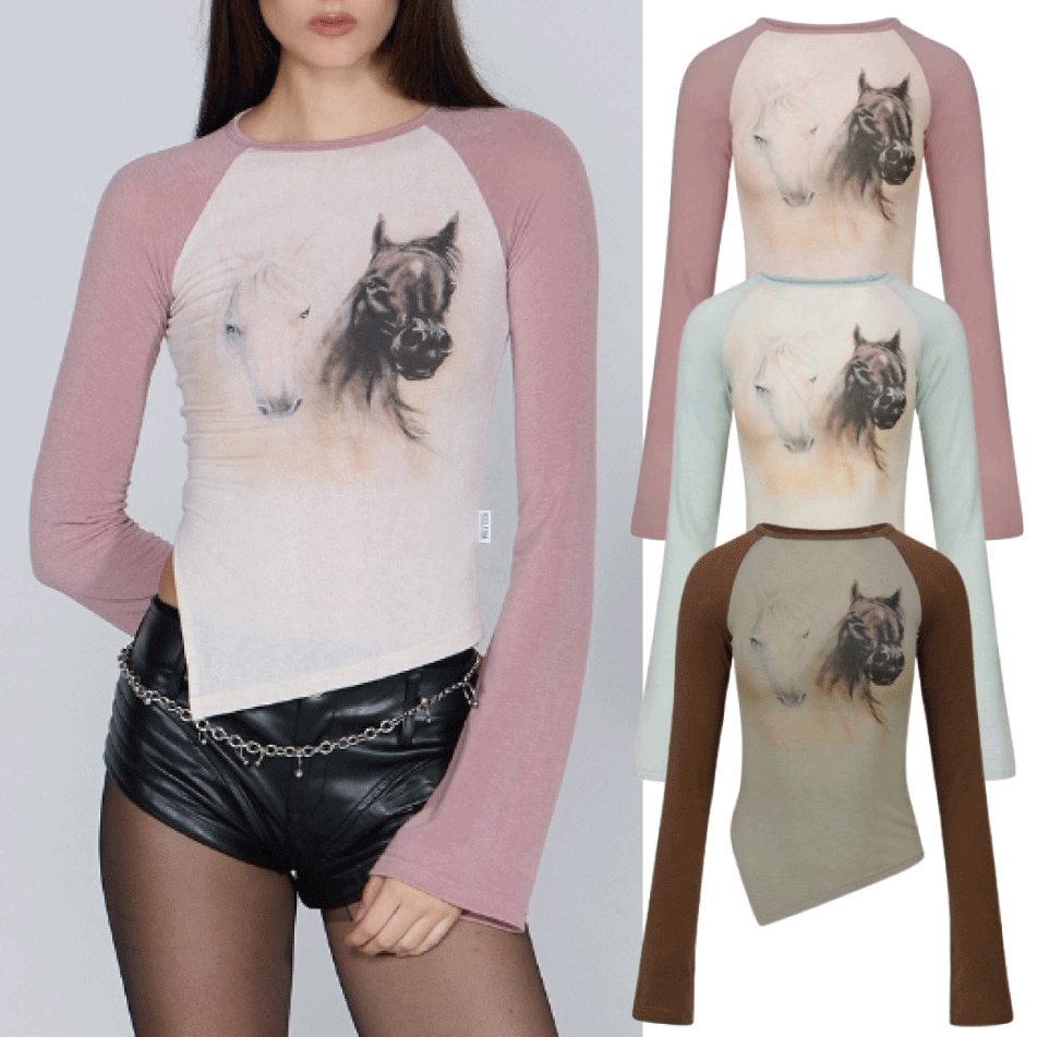 TWICE NAYEON着用　 Howdy Raglan Tee (3 COLORS)