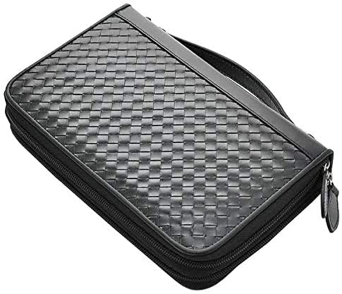 【新規OPEN】【期間限定セール】【激安】【新品未使用】牛革イントレメッシュ編み込み　ビジネス対応型　男女兼用　セカンドクラッチバッグ　1775　BK