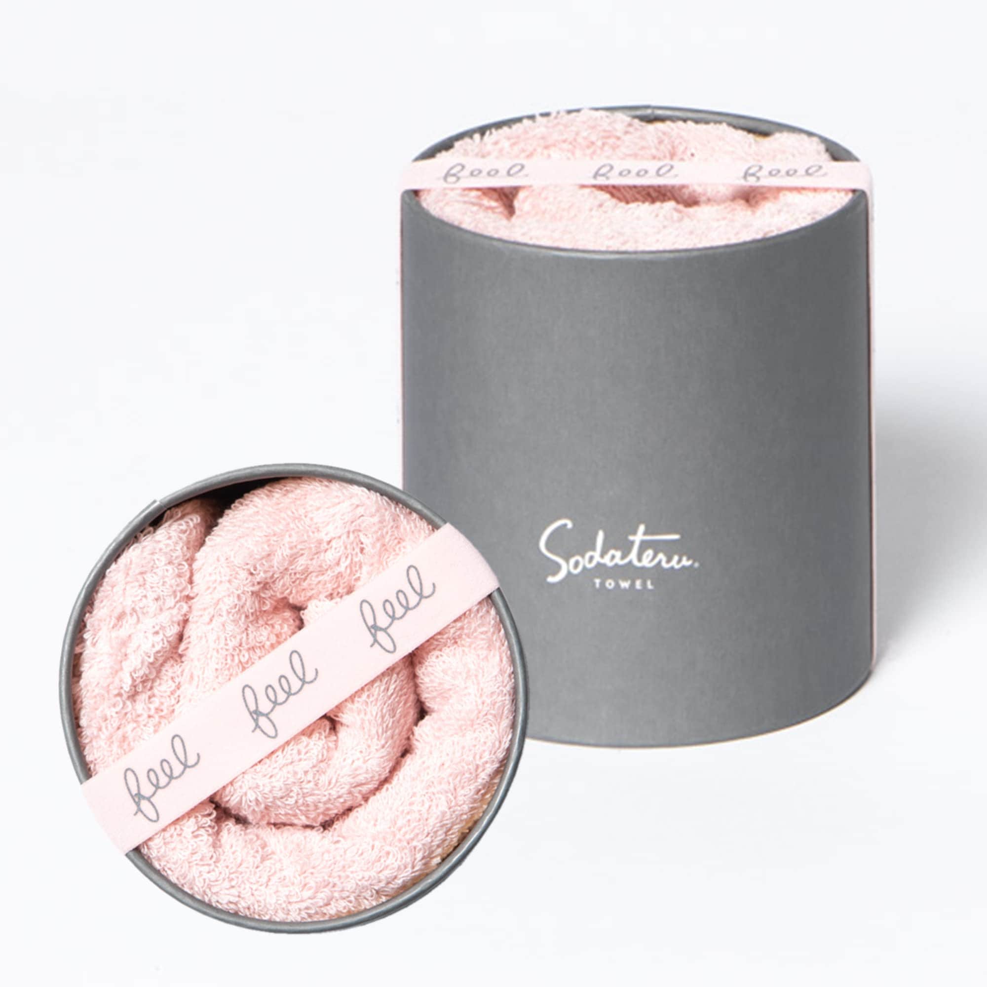 育てるタオル「feel」フェイスタオル カラー:ロータス(ピンク系)