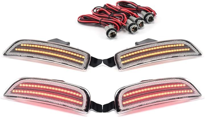 マツダ ロードスター ND5RC RF NDERC バンパー コーナー ウインカー LED ライト マーカー レンズ サイド リフレクター ランプ( クリア(黄光)xクリア(赤光))