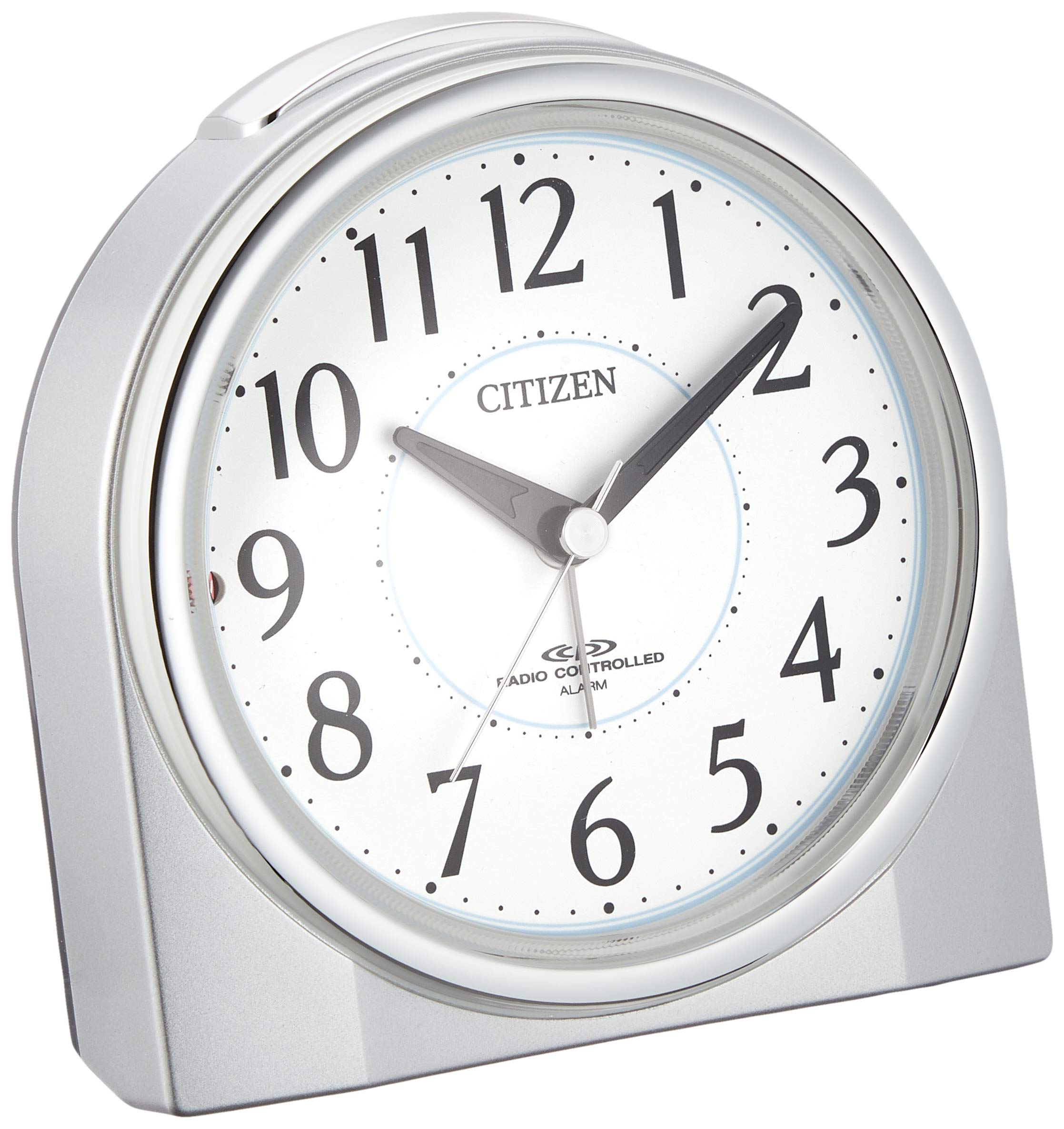 リズム(RHYTHM) シチズン 目覚まし時計 電波時計 夜間常時点灯 ネムリーナリング シルバー 125x121x73mm CITIZEN 4RL432-019