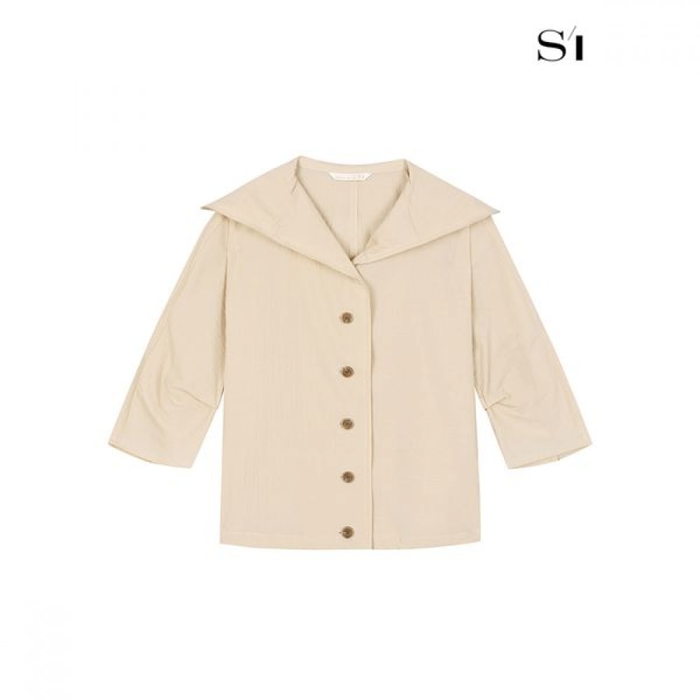 [C] ストリングカラーブラウスライトベージュ SGBAD2431シャツ・ブラウス