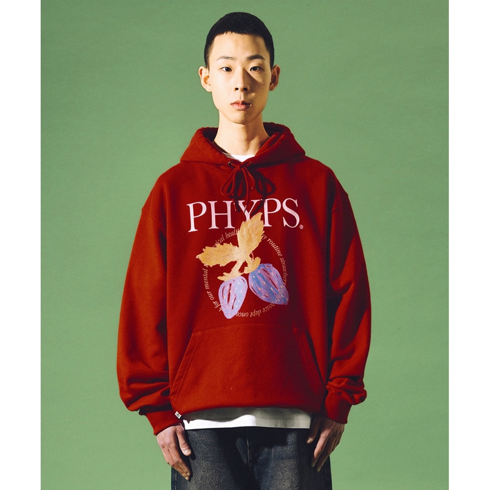 体育科 PHYPS ストロベリー パーカー レッド