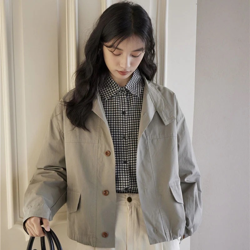 【急速発送】2025秋のゆったりとしたドローダウンデザイン感のあるテーラードジャケットトップスジャケット 韓国ファッション秋の万能アイテム 4,786円