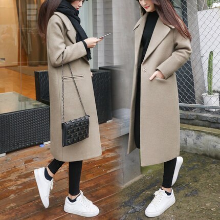 2色 アウター コート レディース 秋冬 きれいめ 暖かい ロングコート 膝下 ミディアム丈 ミドル丈 レギュラー丈 長袖 Vネック 襟付き ストレート Iライン ポケット 前開き 黒 ブラック ベー