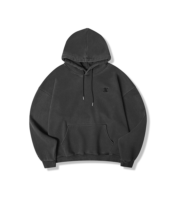 AVANDRESS ユニセックス AV オーバーサイズパーカーピグメントブラック