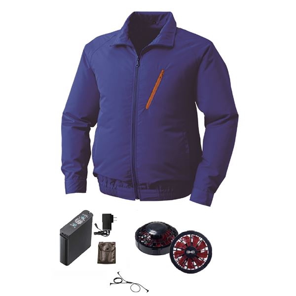 ポリエステル製 長袖 空調服 [ファン色：BKRD 色：BL XL] 15,874円