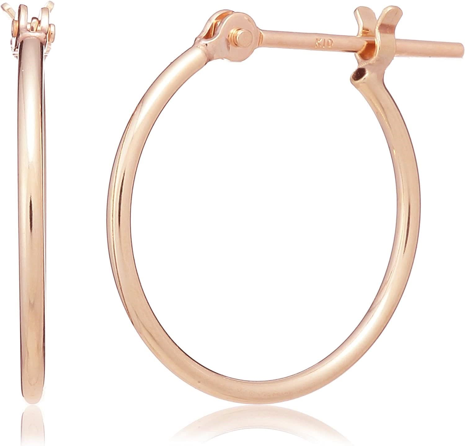 [プチジェルム] Petit-Germe K10ゴールドフープピアス 日本製（1×10～2×25各サイズ）