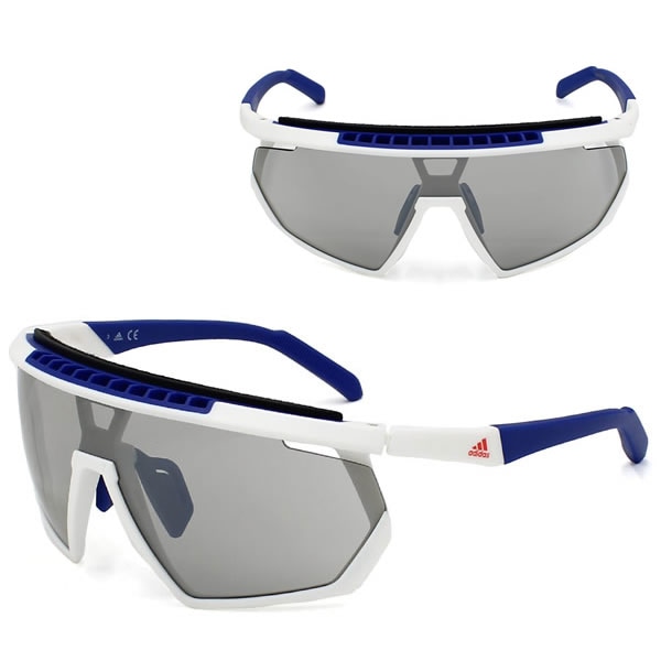 サングラス SP0029-H/S 21C 00 ホワイト ブルー グレー スポーツサングラス アジアンフィット メンズ レディース ユニセックス