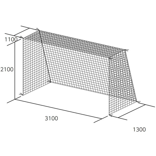 フットサルハンドゴールネット ハントドッチネット (b6022)