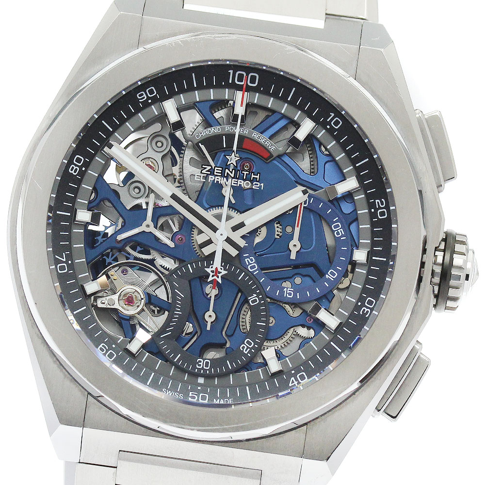 ゼニス ZENITH 95.9002.9004/78.M9000 デファイ エルプリメロ21 クロノグラフ 自動巻き メンズ 良品 保証書付き_872556【中古】
