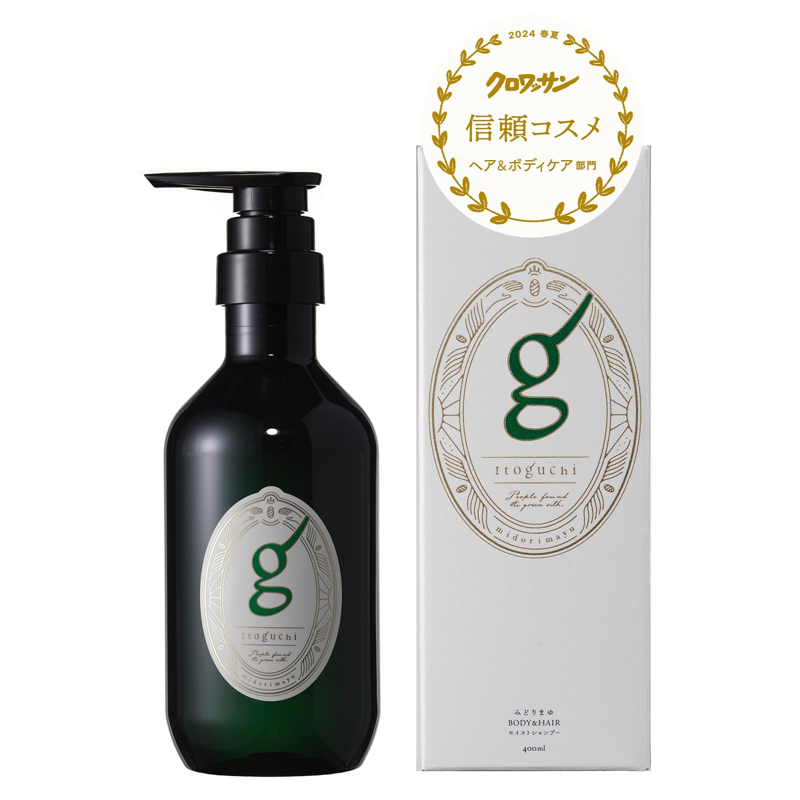 自然由来成分99.6% Itoguchi (イトグチ) みどりまゆ BODY & HAIR モイストシャンプー 400mL スキンケア発想 新感覚 全身保湿