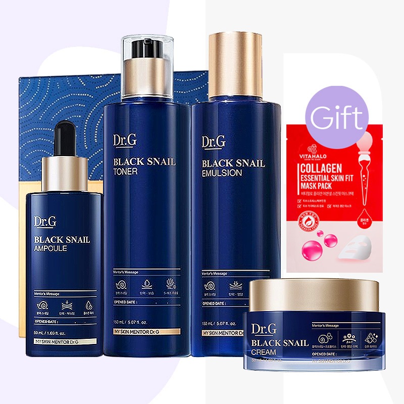 【正規品】ブラックスネイル 4種セット（トナー150ml／エマルジョン150ml／アンプル50ml／クリーム50ml）