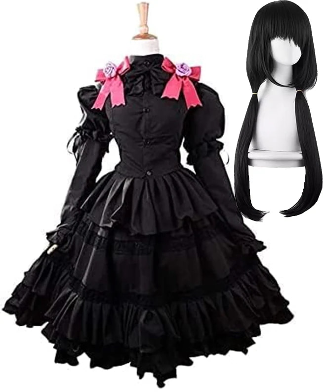 大人気ウィッグ付き　時崎狂三 洋服 ドレス コスプレ衣装 イベント 仮装 ハロウイン クリスマス 文化祭