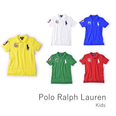 ラルフローレン　POLO RALPH LAUREN KIDS ビッグポニー ポロシャツ BIG PONY POLO フラッグ 旗 ラルフ 鹿の子