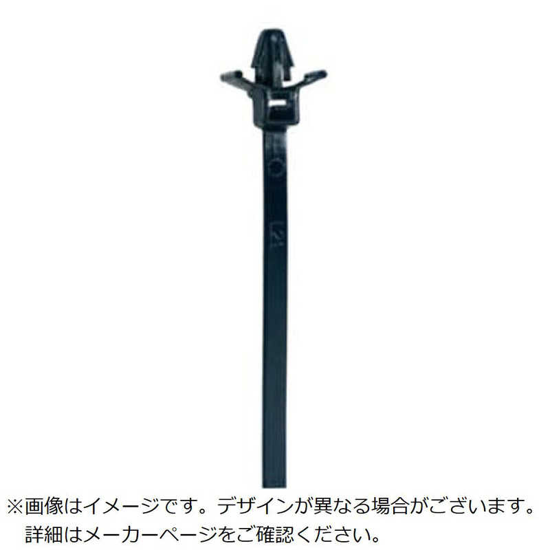 ABB　TY-Rap パネル固定用結束バンド(プッシュマウント) パネル固定用結束バンド耐候(黒色)(大袋)羽あり幅3.5X長さ102mm1000本入り　TY54SMX