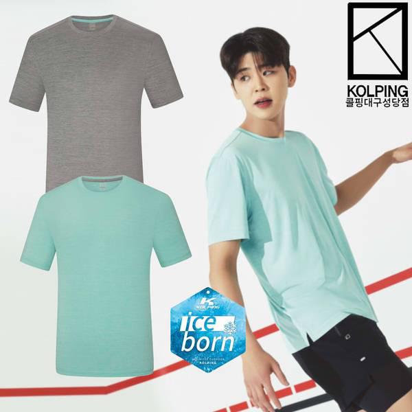 ハブル男性夏メランジ冷感ラウンドTシャツKVT0587M