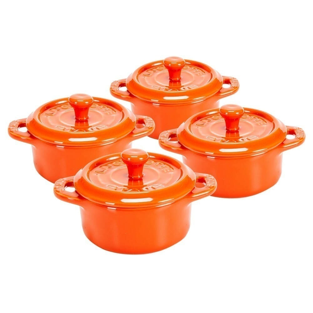 鍋 セラミック ミニココット 10cm 4個セット ラウンド 405 耐熱 オーブン