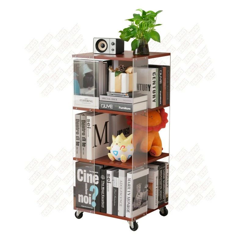 新発売棚 本棚 3段 おしゃれ 絵本棚 大容量 スリム アクリル 木製 絵本ラック 360回転ラック コミックラック 漫画収納 雑誌 教科書 が ディスプレイ書棚 CDラック DVDラック フィギュ