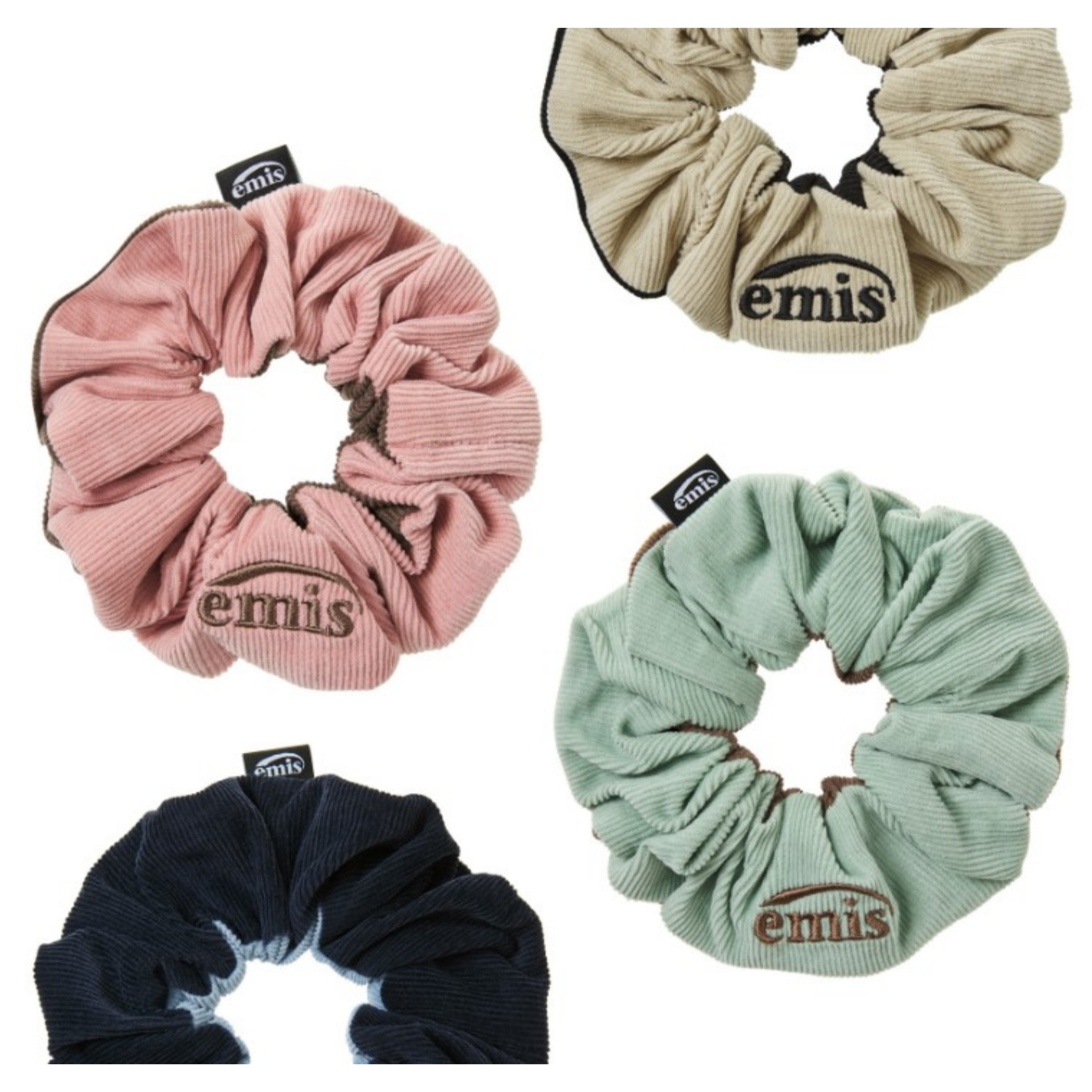 コーデュロイのツートンスクランチです