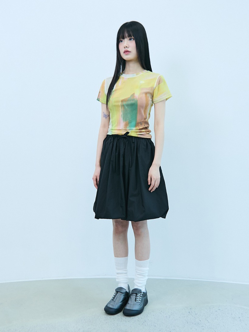 CH EMBROIDERED LOGO WOMAN T-SHIRT(YELLOW)