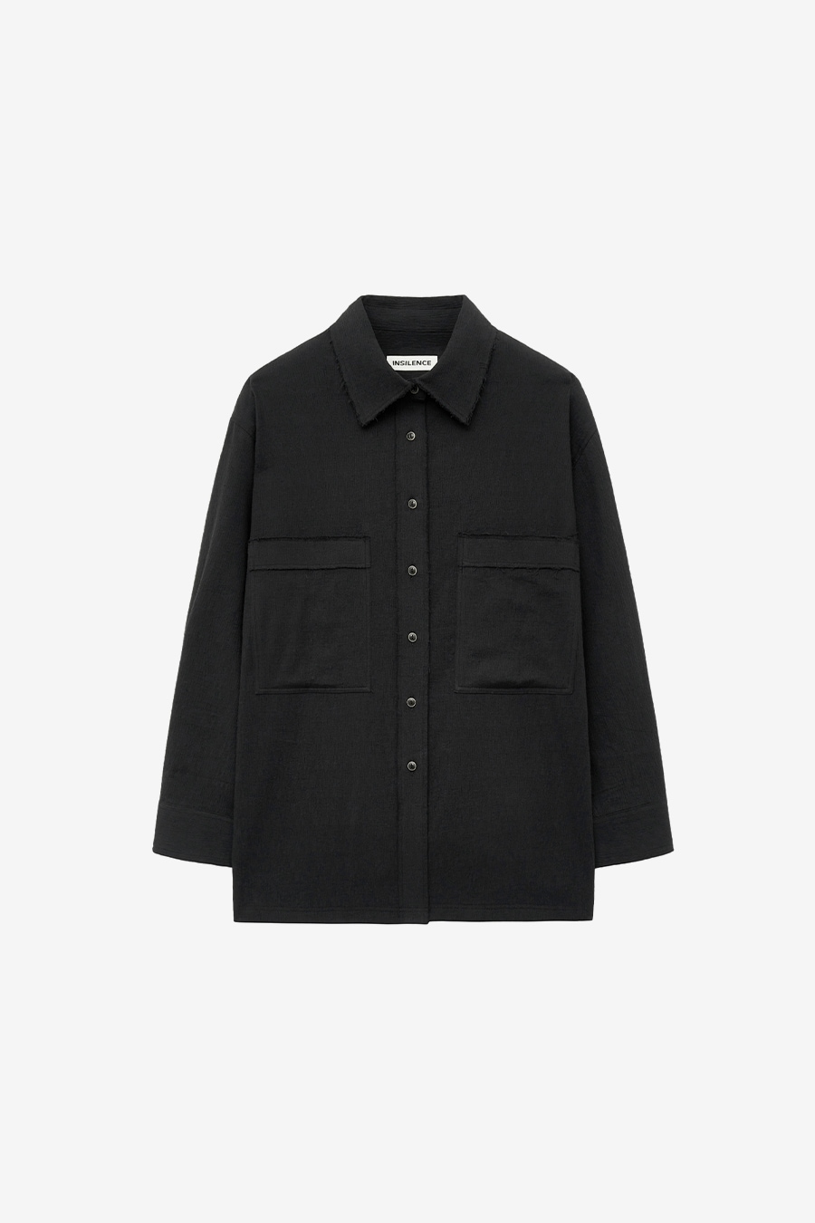 【INSILENCE】 OVERFIT NATURAL SHIRT : BLACK