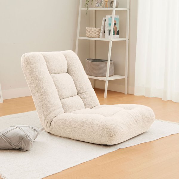 ふわもこストレッチ座椅子 アイボリー