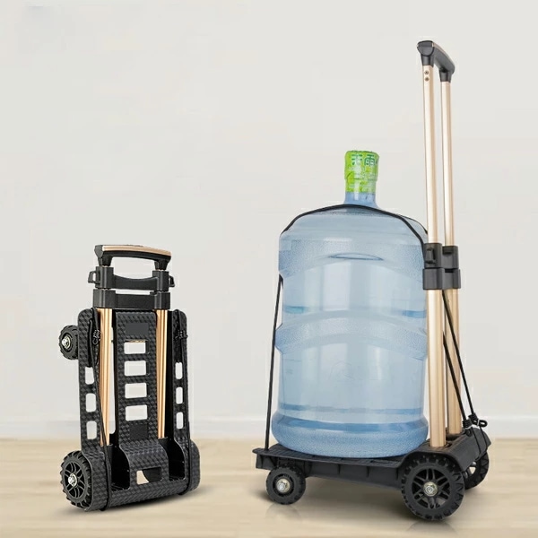 キャリーカート ハンドキャリー 折りたたみ 台車 軽量 コンパクト 防災用 耐荷重60kg 台車 3段階 運搬 アウトドア 釣り 買い物 静音タイヤ aaa